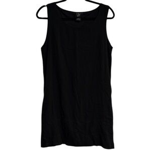 LIV Los Angeles Black Embroidered Bottom Tunic / Mini Dress